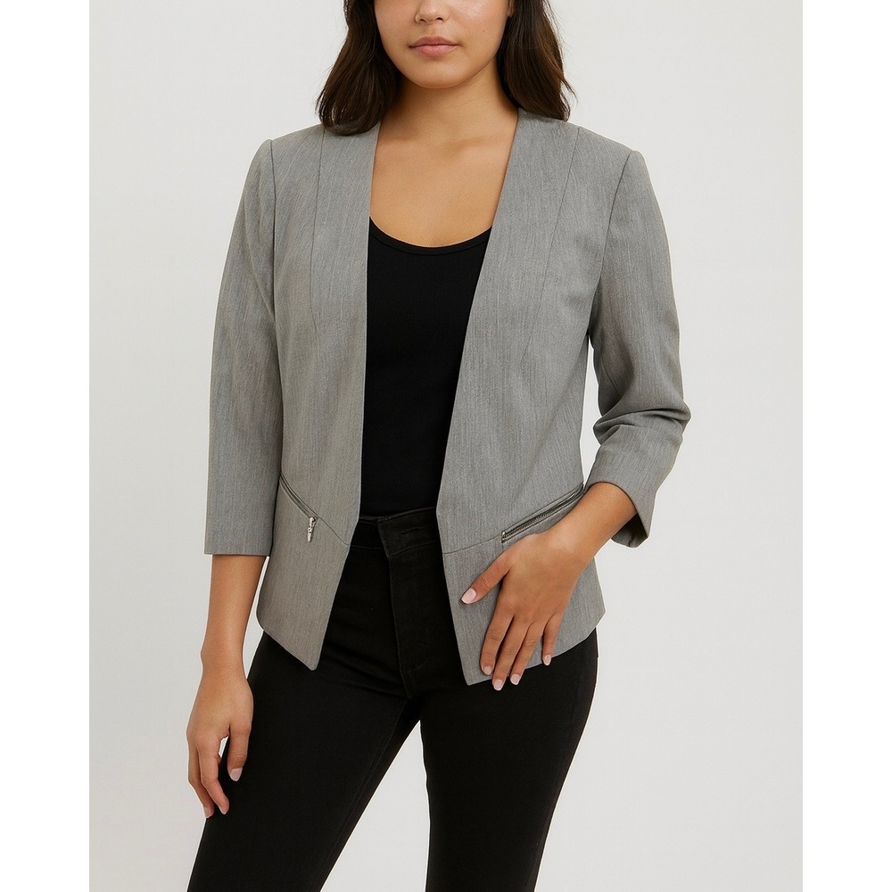 Express Women's Gray Open Front Blazer – Size 6